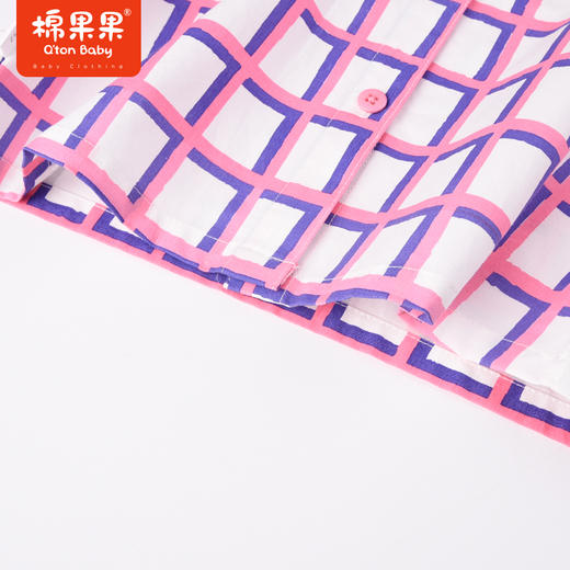 棉果果商场同款春季新品女童经典款格子衬衫撞色外套小清新M122150223055 商品图4