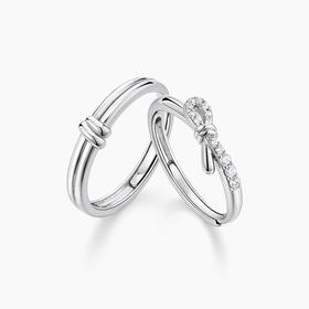 卡蒂罗缘系一生情侣对戒一对纯银款戒指男女小众设计2022年新款潮