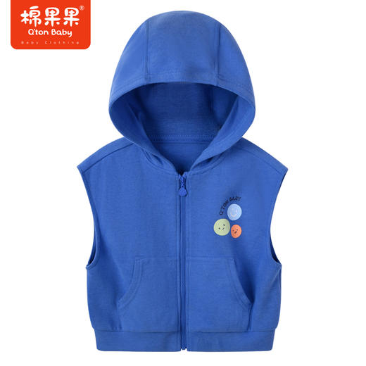 棉果果商场同款春季新品男童针织连帽马夹无袖外套内带里子宽松休闲运动百搭外穿M112171223020 商品图1