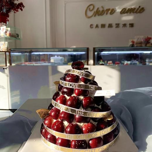 黑巢-爆汁车厘子塔生日蛋糕 商品图0