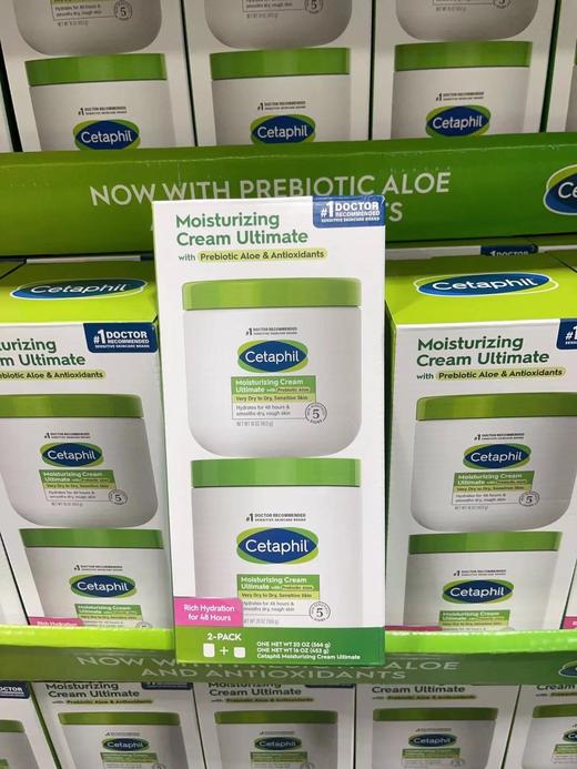 美国本土 · Cetaphil丝塔芙 保湿润肤霜 身体霜566g+453g（2罐装）｜美国直邮 商品图0