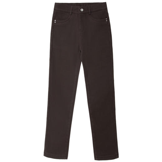 【兰伊】直筒牛仔裤女2022年新款冬季加绒加厚秋冬爆款咖啡色女士烟管裤子 商品图4