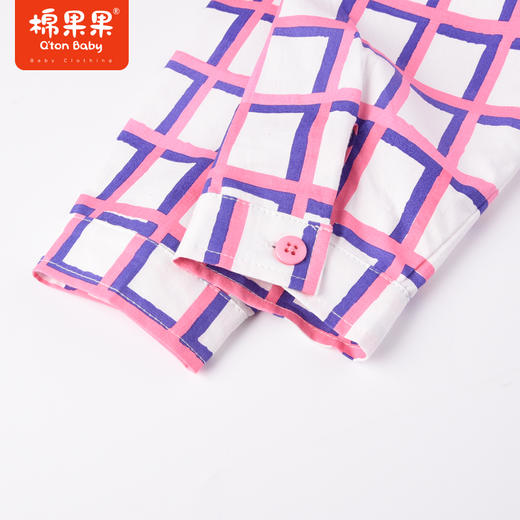 棉果果商场同款春季新品女童经典款格子衬衫撞色外套小清新M122150223055 商品图1