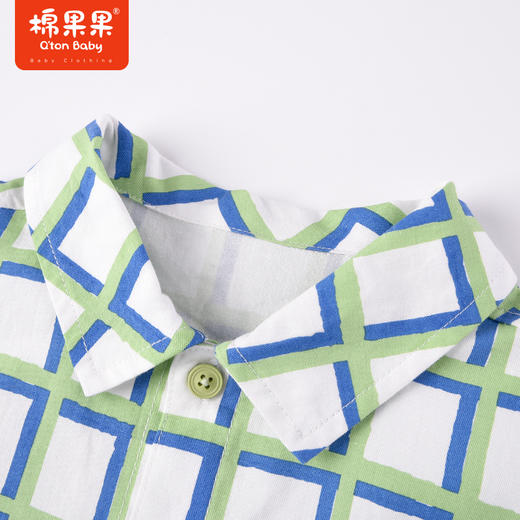 棉果果商场同款春季新品男童经典百搭上身效果好舒适柔软亲肤小清新格子衬衫M112150223028 商品图1