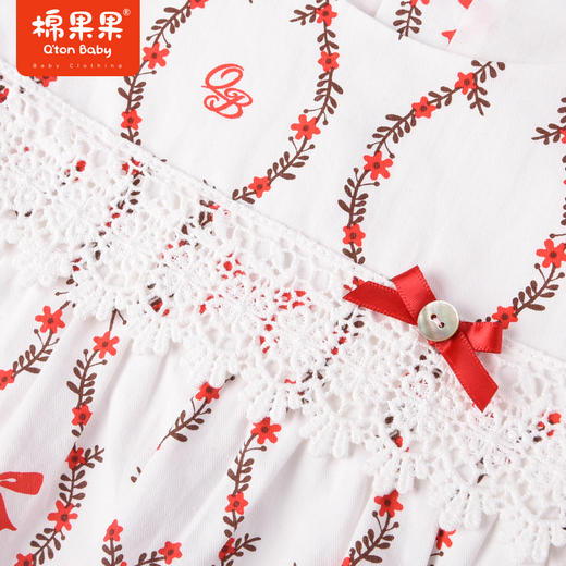 棉果果商场同款春季新品女童印花套头衬衣小碎花田园风百搭小清新裙式上衣M122150223061 商品图3