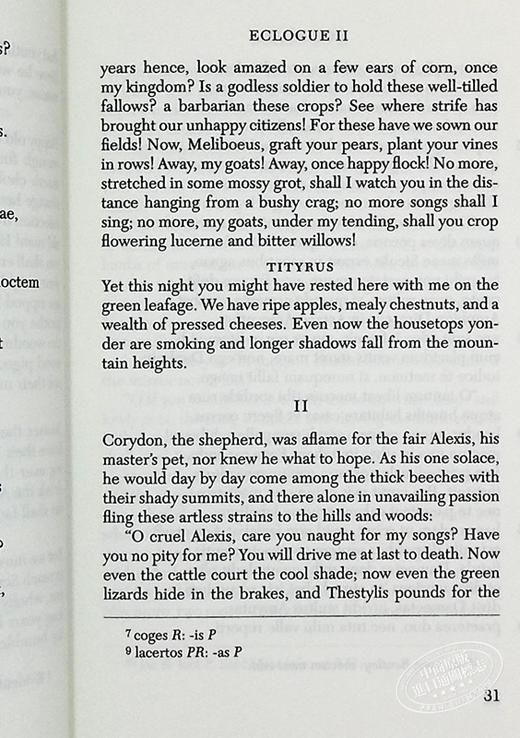 【中商原版】维吉尔作品集上 牧歌集农事诗埃涅阿斯纪1至6 共12 洛布古典丛书 原文拉英对照版 Eclogues Georgics Aeneid Books Ovid 商品图8