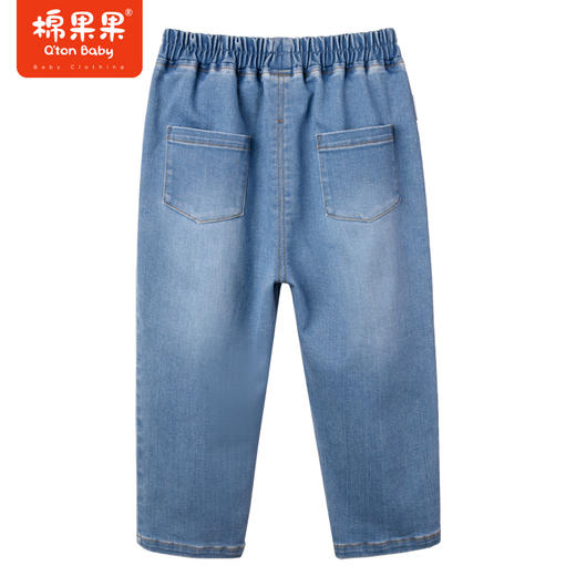 棉果果商场同款春季新品男童做旧复古弹力牛仔长裤超级百搭时尚好穿亲肤M112100223032 商品图5