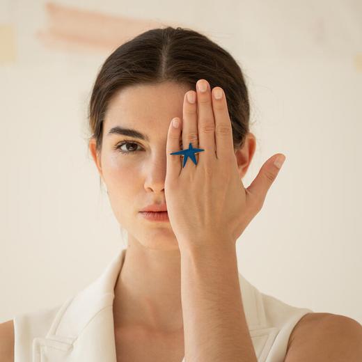 北京仓｜Joidart-MIRÓ-蓝色 珐琅 戒指［西班牙设计师］ 商品图3