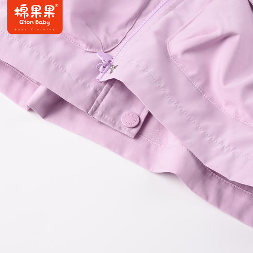 棉果果商场同款春季新品女童两件套一衣三穿马甲外套拼色时尚外穿休闲风气质柔软帽子不可拆冲锋衣M122100323042 商品图4