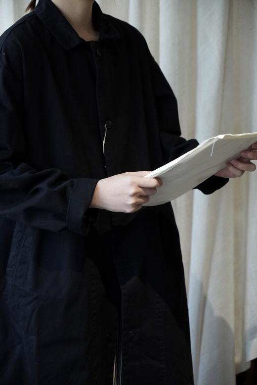 (5折) HARVESTY 卡其/黑色长外套大衣 商品图7