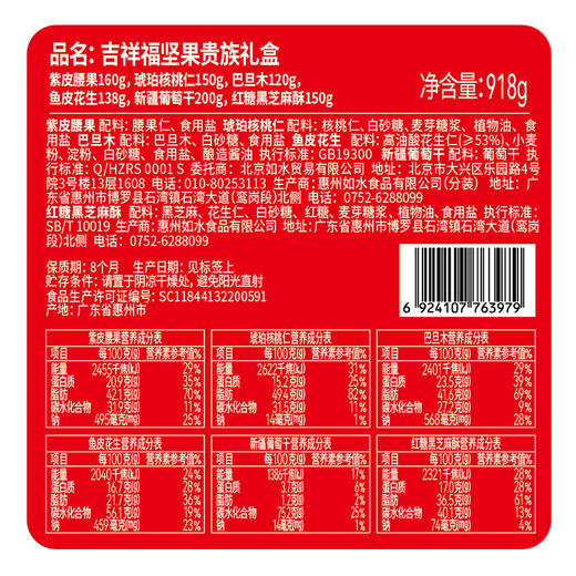 【如水】 吉祥福坚果贵族礼盒 商品图3