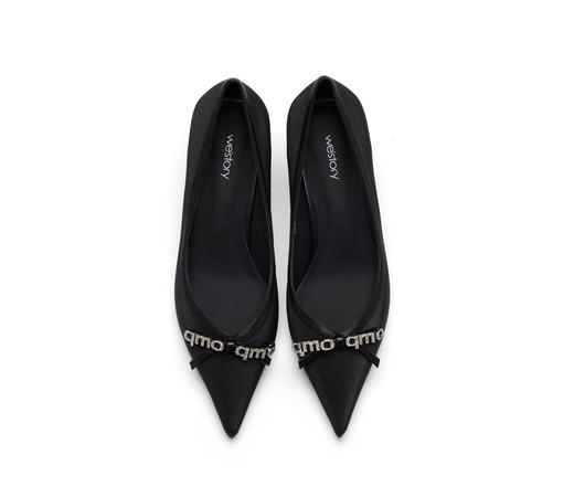 westory23年新款尖头气质细高跟鞋浅口单鞋女55761 商品图1