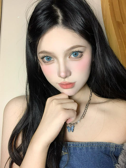 summerbaby旗下·  女王蓝&蛇目绿&蕾丝公主&印尼&海岛  14.5mm白狮参考着色大直径   月抛 2片 商品图2