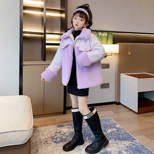 女童加绒外套加厚保暖韩版洋气棉服PJX-DX3955 商品图1