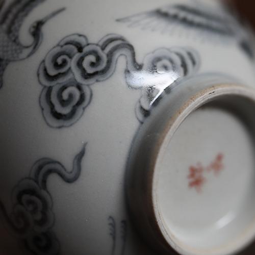 青花云鹤盖碗 商品图1