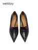westory2023春新款尖头气质小猫跟设计感小众玛丽珍高跟鞋女55111 商品缩略图3