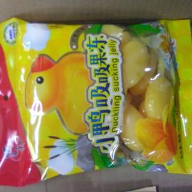 蜡笔小新果冻小黄鸭吸吸冻袋装550g 芒果风味