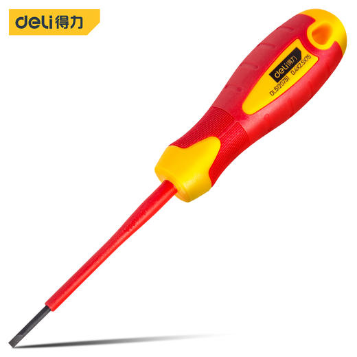 得力绝缘一字螺丝刀（12把/盒） 商品图0