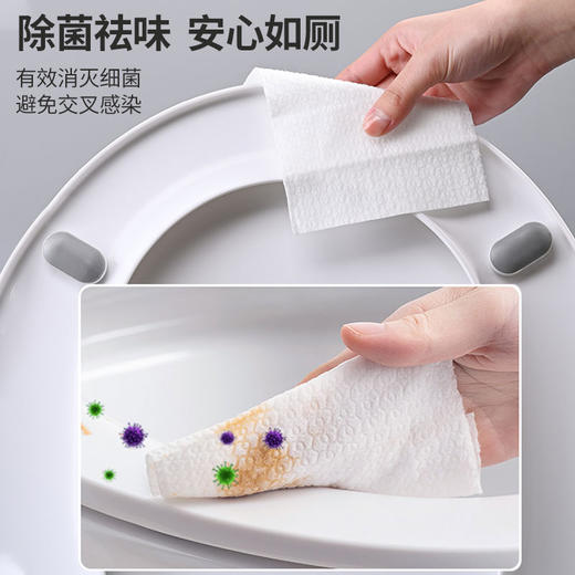 日本LEC激落君1秒速溶&可冲水马桶除菌湿巾消毒清洁家居卫生间便携擦拭湿纸巾 商品图5