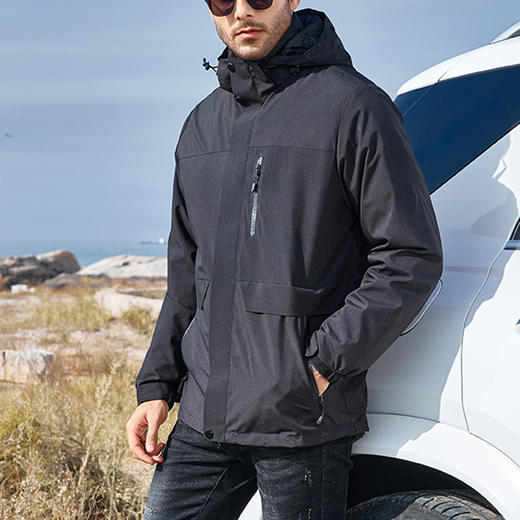 裁缝学苑M74可拆卸羽绒服纸样男装外套冲锋衣服装打版裁剪样板图 商品图3