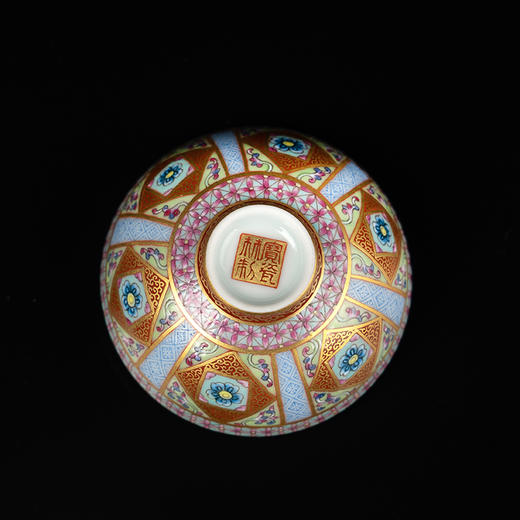 粉彩描金敦煌花卉纹普洱杯 商品图4