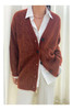 LECRESCENDO | 马海毛毛茸茸开衫 [ 金丝焦糖 ] 商品缩略图0