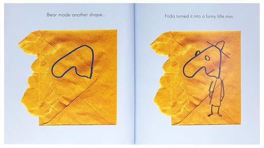 艺术美术启蒙 Frida And Bear 一起玩形状游戏 培养孩子想象力 英文原版亲子共读互动图画书鸭子骑车记同作者安东尼布朗绘本系列 商品图2