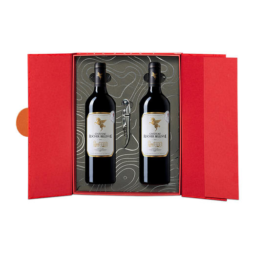 翡马*美丽石景酒庄红葡萄酒 双支礼盒装 750ml*2瓶 法国进口红酒 商品图1