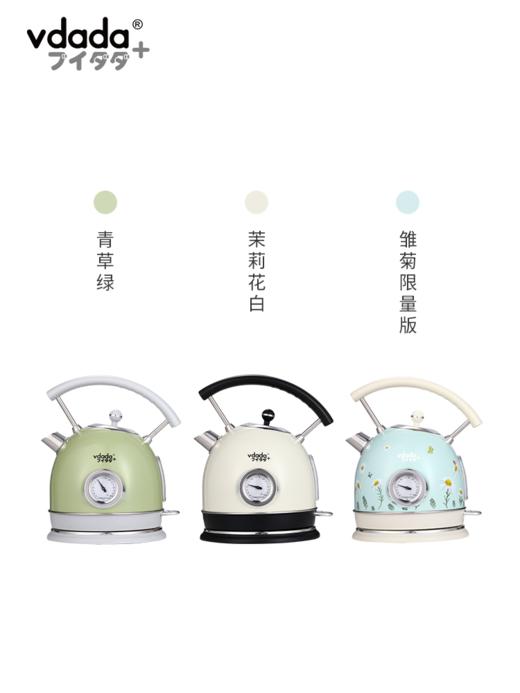 日本Vdada电热水壶家用复古304不锈钢煮水泡茶家用自动断电烧水壶1.8L 商品图4