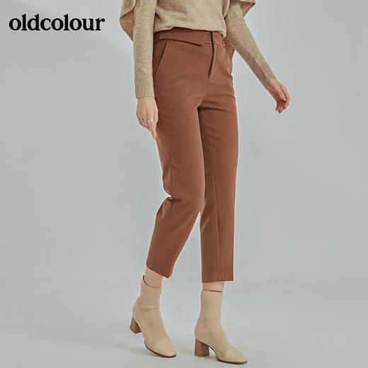oldcolour2021冬季新款宽松垂感直筒修身百搭休闲裤N42073211 商品图2