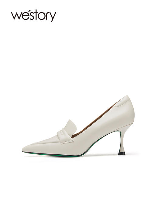 westory2023春新款尖头气质小猫跟设计感小众玛丽珍高跟鞋女55111 商品图1
