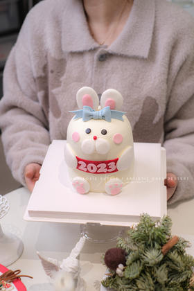 2023跨年限定｜立体蝴蝶结小兔子（4寸立体小兔子，默认：草莓芒果夹心）