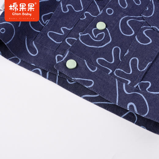 棉果果商场同款春季新品男童满印时尚复古印花休闲外套仿牛仔外套时尚大气潮流M112100423018 商品图3