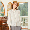 Famecoco范可儿法式灯笼袖女士衬衫春秋款时尚花边领衬衣FAB1BA013 商品缩略图3