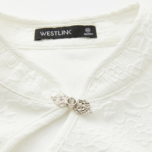 西遇新中式长袖衬衫女新款洋气设计感复古改良旗袍上衣D0130034 商品图5