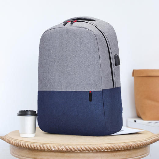 【推荐】卓尔仕牛津布充电电脑包拼色双肩包（四色可选） 商品图0