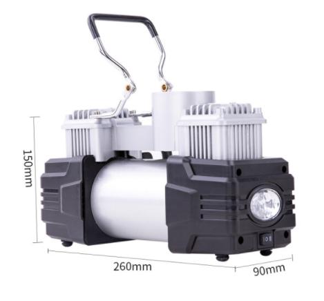 得力充气泵双缸数显(银)（DL8060） 商品图2