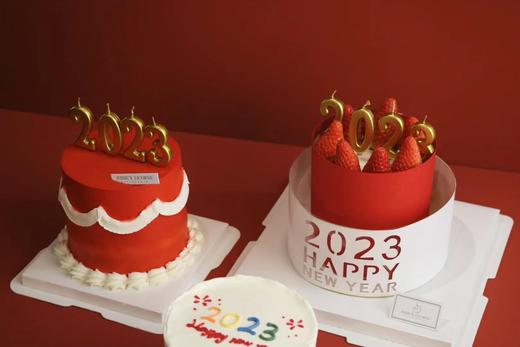 2023红色裱花奶油蛋糕 商品图1