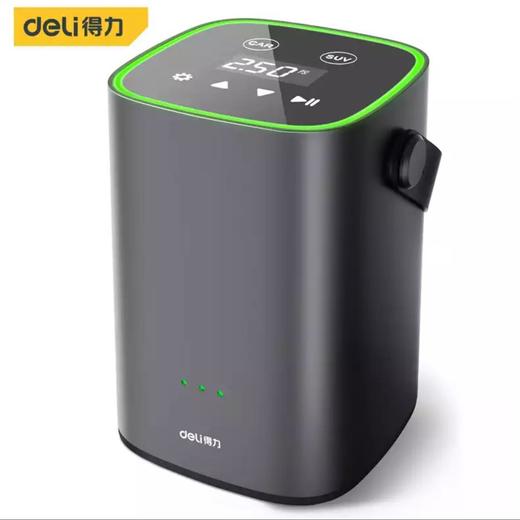 得力锂电充气泵单缸数显(黑)（DL880250B） 商品图0