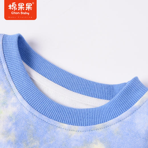 棉果果商场同款春季新品显白纯棉柔软亲肤男童时尚扎染圆领套头卫衣M112180223027 商品图2