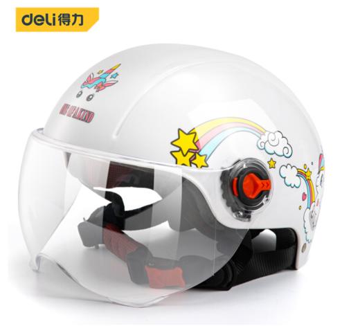 得力儿童头盔48-53cm(白)（DL885042） 商品图0