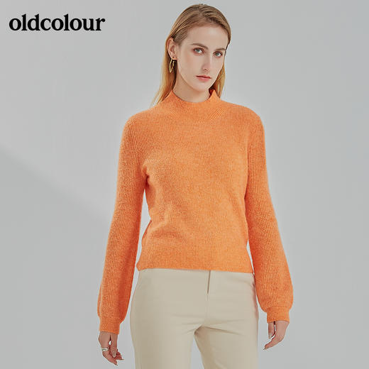 oldcolour新款时尚纯色气质百搭小高领毛织保暖打底衫N42052252 商品图4