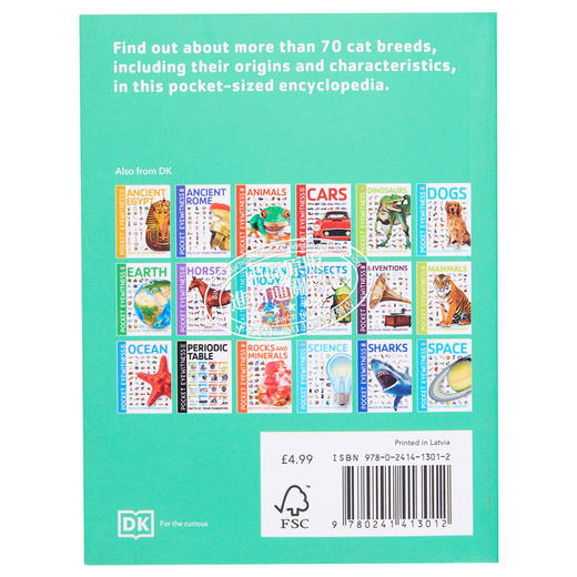 【中商原版】DK目击者口袋系列 猫 Pocket Eyewitness Cats 英文原版 DK百科 动物科普 猫科 商品图1