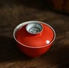 珊瑚红釉盖碗 商品缩略图0