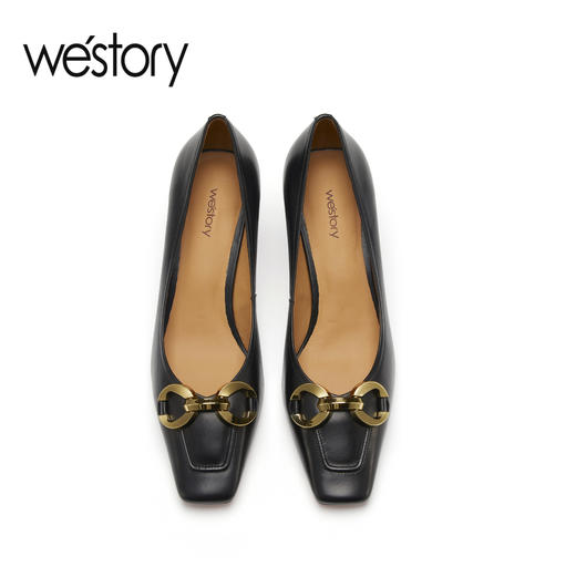 westory23年新款真皮一脚蹬气质浅口单鞋女55091 商品图4