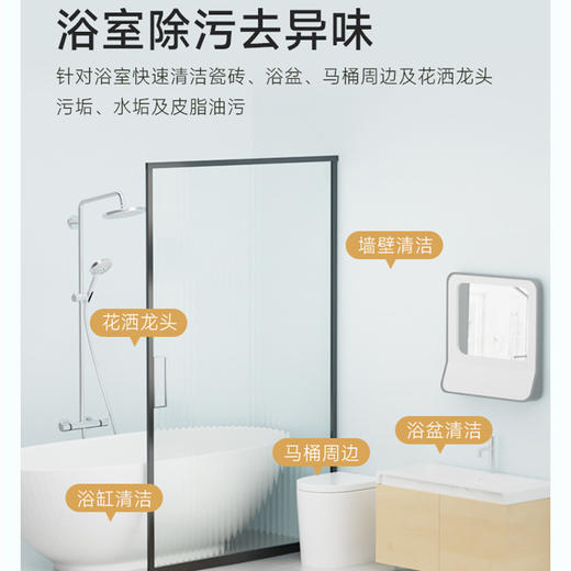 日本进口LEC激落君浴室水垢水渍泡沫清洁神器瓷砖强力去污起泡清洁剂 商品图3