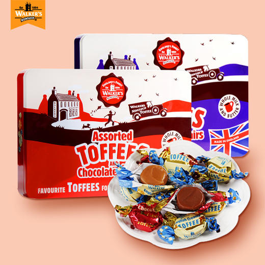 沃尔克斯什锦太妃糖400g 红色礼听/蓝色礼听 独立包装 婚庆喜糖  063803/063878 商品图0