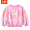 棉果果商场同款春季新品女童扎染时尚圆领套头卫衣粉嫩纯棉舒适柔软M122180223065 商品缩略图6