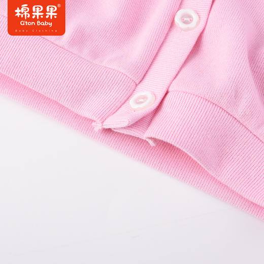 棉果果商场同款春季新品女童粉嫩针织开衫休闲上衣柔软亲肤显白M122100223045 商品图4