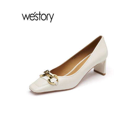 westory23年新款真皮一脚蹬气质浅口单鞋女55091 商品图1